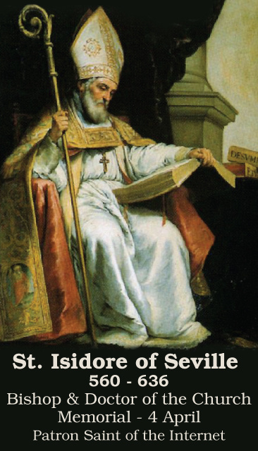 St. Isidore of Seville Prayer Card-PATRON OF STUDENTS